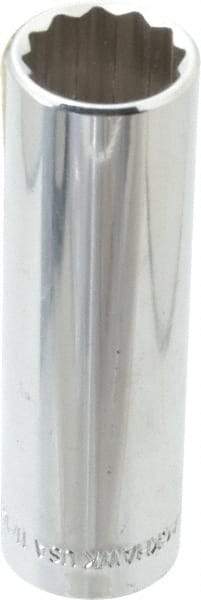 Blackhawk by Proto - 11/16", 1/2" Drive, Deep Hand Socket - 12 Points, 3-1/8" OAL, Chrome Finish - Benchmark Tooling