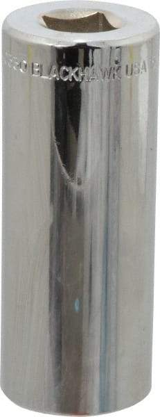 Blackhawk by Proto - 15/16", 1/2" Drive, Deep Hand Socket - 12 Points, 3-1/8" OAL, Chrome Finish - Benchmark Tooling