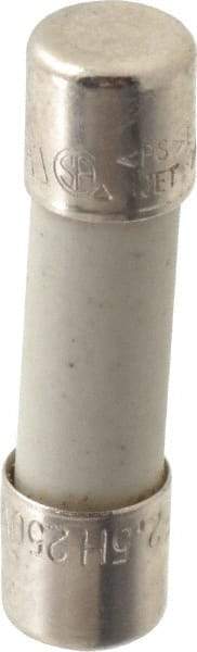 Ferraz Shawmut - 250 VAC, 2.5 Amp, Fast-Acting Miniature Ceramic Fuse - Clip Mount, 20mm OAL, 5mm Diam - Benchmark Tooling