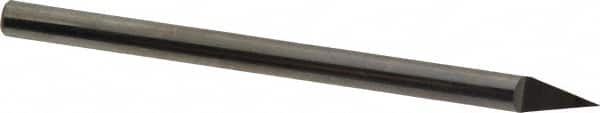 Accupro - 1/4 Inch Diameter, 4 Inch Overall Length, 3/8 Inch Split Length, Solid Carbide, Conical Point Split End Carbide Blank - Single End, 30° Point - Benchmark Tooling