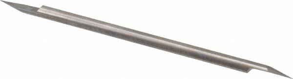 Accupro - 1/8 Inch Diameter, 3 Inch Overall Length, 3/8 Inch Split Length, Solid Carbide, Conical Point Split End Carbide Blank - Single End, 30° Point - Benchmark Tooling