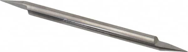 Accupro - 3/16 Inch Diameter, 3 Inch Overall Length, 3/8 Inch Split Length, Solid Carbide, Conical Point Split End Carbide Blank - Single End, 30° Point - Benchmark Tooling