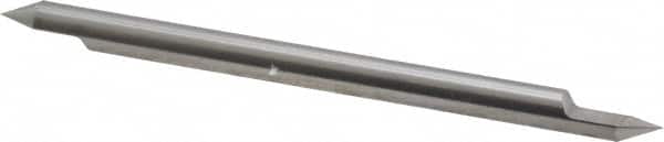 Accupro - 1/4 Inch Diameter, 4 Inch Overall Length, 3/8 Inch Split Length, Solid Carbide, Conical Point Split End Carbide Blank - Single End, 60° Point - Benchmark Tooling