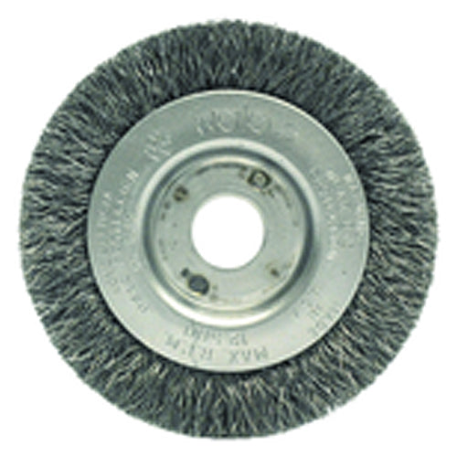 3″ Diameter-3/8″-1/2″ Arbor Hole - Crimped Steel Wire Straight Wheel - Benchmark Tooling