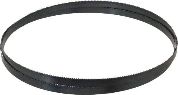 Starrett - 10 TPI, 8' Long x 1/2" Wide x 0.025" Thick, Welded Band Saw Blade - Carbon Steel, Toothed Edge, Raker Tooth Set, Flexible Back, Contour Cutting - Benchmark Tooling