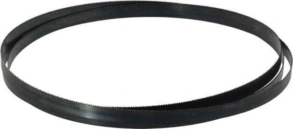 Starrett - 14 TPI, 8' Long x 1/2" Wide x 0.025" Thick, Welded Band Saw Blade - Carbon Steel, Toothed Edge, Raker Tooth Set, Flexible Back, Contour Cutting - Benchmark Tooling