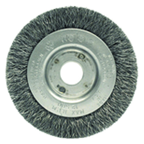 3″ Diameter-3/8″-1/2″ Arbor Hole - Crimped Steel Wire Straight Wheel - Benchmark Tooling