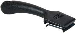 Hyde Tools - Carbon Steel 4-Edge Scraper - 1-1/2" Blade Width, 7-1/2" Long Plastic Handle - Benchmark Tooling