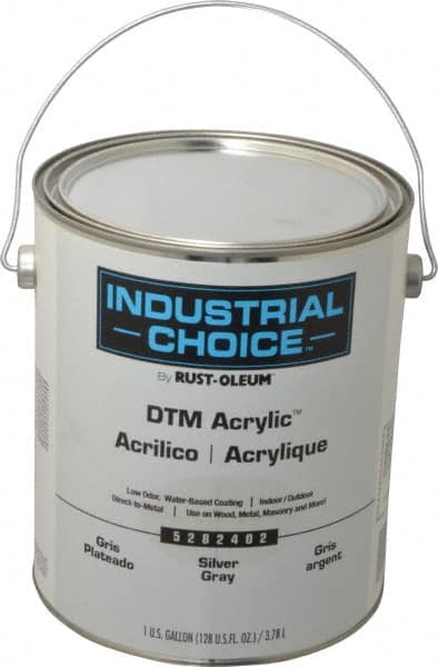 Rust-Oleum - 1 Gal Silver Gray Semi Gloss Finish Alkyd Enamel Paint - Interior/Exterior, Direct to Metal, <250 gL VOC Compliance - Benchmark Tooling