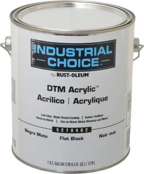 Rust-Oleum - 1 Gal Black Flat Finish Acrylic Enamel Paint - Interior/Exterior, Direct to Metal, <250 gL VOC Compliance - Benchmark Tooling
