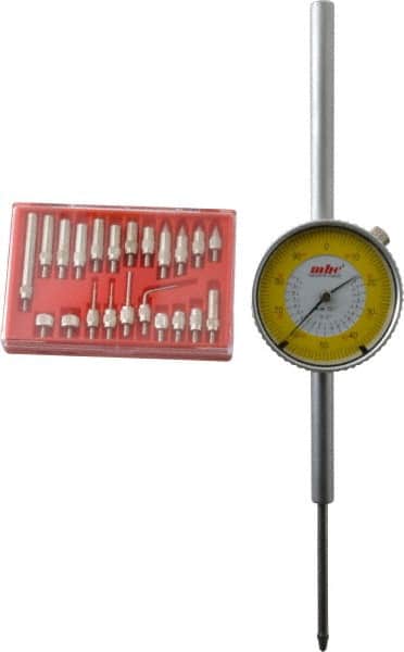 Value Collection - 23 Piece, 4-48 Inch Thread, Steel, 2 Inch Dial Indicator and Point Kit - Use With AGD Indicators - Benchmark Tooling