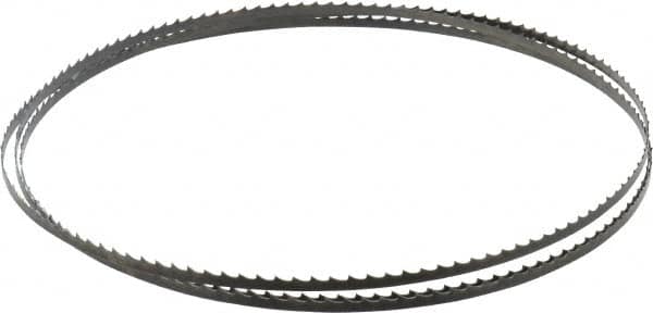 Starrett - 4 TPI, 7' 9" Long x 1/4" Wide x 0.025" Thick, Welded Band Saw Blade - Carbon Steel, Toothed Edge, Raker Tooth Set, Flexible Back, Contour Cutting - Benchmark Tooling