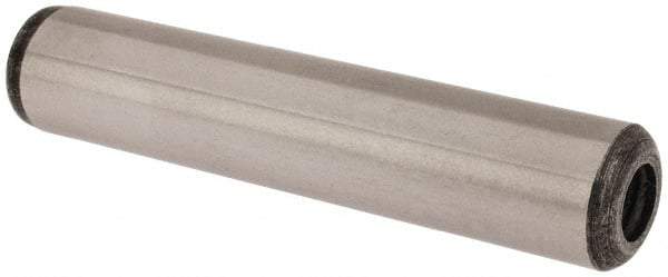 Value Collection - 1/2" Diam x 2-1/2" Pin Length Grade 8 Alloy Steel Pull Out Dowel Pin - 1 Rounded & 1 Threaded End - Benchmark Tooling