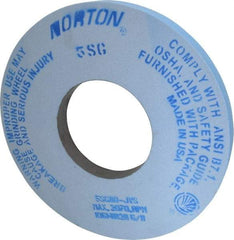 Norton - 12" Diam x 5" Hole x 1" Thick, J Hardness, 80 Grit Surface Grinding Wheel - Ceramic, Type 1, Medium Grade, 2,070 Max RPM, Vitrified Bond, No Recess - Benchmark Tooling