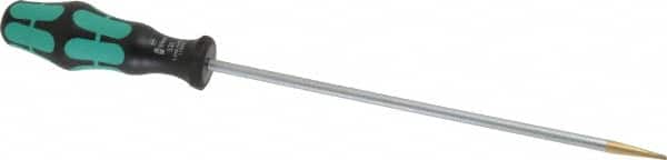 Wera - 298mm OAL Standard Slotted Screwdriver - Round Shank, Ergonomic Handle - Benchmark Tooling