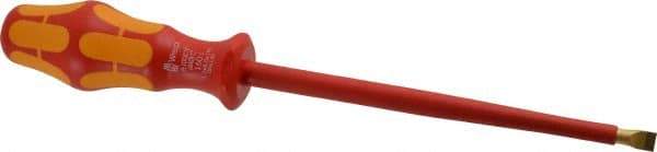 Wera - 287mm OAL Standard Slotted Screwdriver - Round Shank, Ergonomic Handle - Benchmark Tooling
