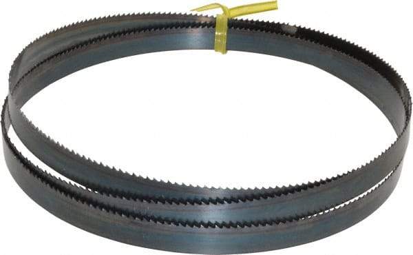 Starrett - 10 TPI, 5' Long x 1/2" Wide x 0.025" Thick, Welded Band Saw Blade - Carbon Steel, Toothed Edge, Raker Tooth Set, Flexible Back, Contour Cutting - Benchmark Tooling