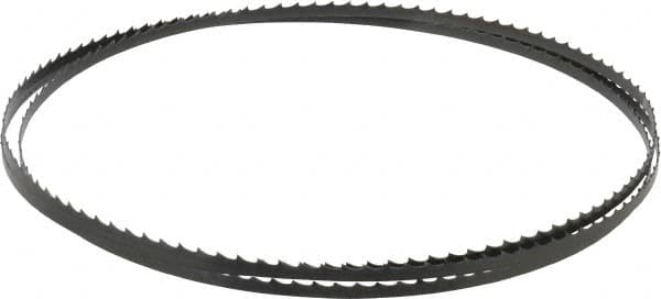 Starrett - 4 TPI, 6' 8" Long x 1/4" Wide x 0.025" Thick, Welded Band Saw Blade - Carbon Steel, Toothed Edge, Raker Tooth Set, Flexible Back, Contour Cutting - Benchmark Tooling