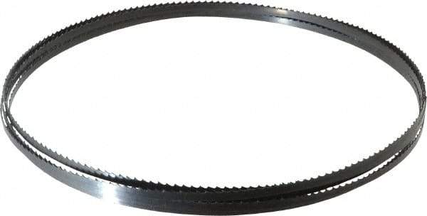 Starrett - 6 TPI, 12' 6" Long x 1/4" Wide x 0.025" Thick, Welded Band Saw Blade - Carbon Steel, Toothed Edge, Raker Tooth Set, Flexible Back, Contour Cutting - Benchmark Tooling