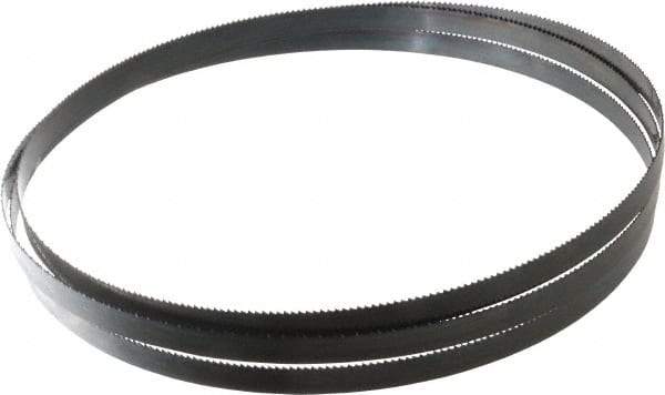 Starrett - 10 TPI, 7' 11" Long x 1/2" Wide x 0.025" Thick, Welded Band Saw Blade - Carbon Steel, Toothed Edge, Raker Tooth Set, Flexible Back, Contour Cutting - Benchmark Tooling