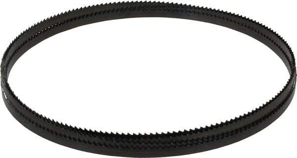 Starrett - 6 TPI, 12' 6" Long x 3/8" Wide x 0.025" Thick, Welded Band Saw Blade - Carbon Steel, Toothed Edge, Raker Tooth Set, Flexible Back, Contour Cutting - Benchmark Tooling
