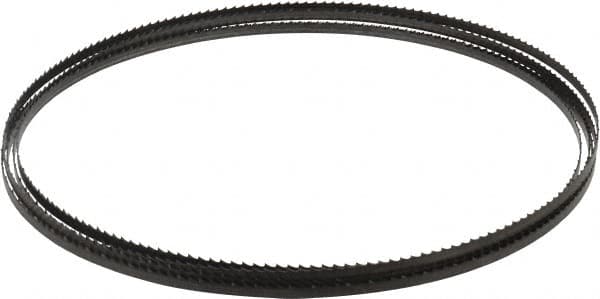 Starrett - 6 TPI, 12' 6" Long x 1/4" Wide x 0.025" Thick, Welded Band Saw Blade - Carbon Steel, Toothed Edge, Raker Tooth Set, Flexible Back, Contour Cutting - Benchmark Tooling