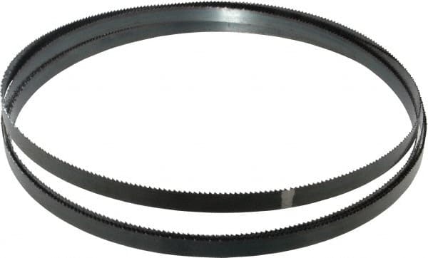 Starrett - 10 TPI, 12' 10" Long x 1/2" Wide x 0.025" Thick, Welded Band Saw Blade - Carbon Steel, Toothed Edge, Raker Tooth Set, Flexible Back, Contour Cutting - Benchmark Tooling