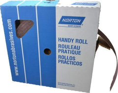 Norton - 2" x 50 Yd 60 Grit Aluminum Oxide Cloth Roll - Medium Grade, J Weighted Backing - Benchmark Tooling