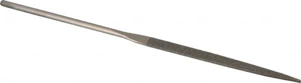 Value Collection - 5-1/2" OAL Fine Taper Needle Diamond File - 13/64" Wide x 3/64" Thick, 2-3/4 LOC - Benchmark Tooling