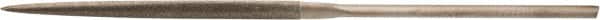 Value Collection - 5-1/2" OAL Fine Half Round Needle Diamond File - 13/64" Wide x 1/16" Thick, 2-3/4 LOC - Benchmark Tooling