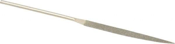 Value Collection - 5-1/2" OAL Medium Knife Needle Diamond File - 3/16" Wide x 1/16" Thick, 2-3/4 LOC - Benchmark Tooling