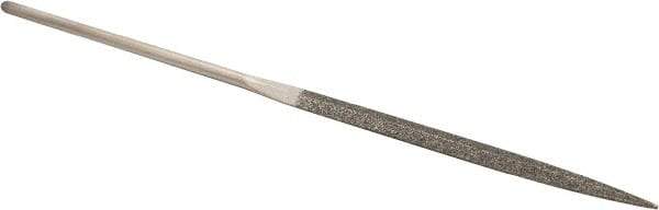 Value Collection - 5-1/2" OAL Medium Triangular Needle Diamond File - 11/64" Wide x 5/64" Thick, 2-3/4 LOC - Benchmark Tooling