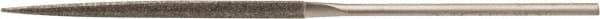 Value Collection - 5-1/2" OAL Coarse Half Round Needle Diamond File - 13/64" Wide x 1/16" Thick, 2-3/4 LOC - Benchmark Tooling