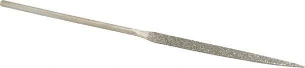 Value Collection - 5-1/2" OAL Coarse Knife Needle Diamond File - 3/16" Wide x 1/16" Thick, 2-3/4 LOC - Benchmark Tooling