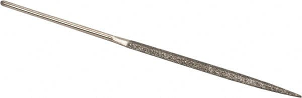 Value Collection - 5-1/2" OAL Coarse Triangular Needle Diamond File - 11/64" Wide x 5/64" Thick, 2-3/4 LOC - Benchmark Tooling