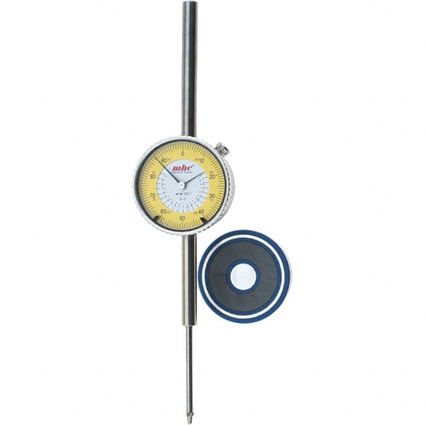 Value Collection - 0.001" Graduation, 2" Max Meas, 0-100 Dial Reading, Dial Indicator & Base Kit - 2-9/32" Dial Diam - Benchmark Tooling