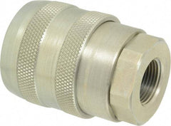 Parker - 3/4 Thread Steel Hydraulic Hose Valved Coupler - 7,500 psi, 40 GPM - Benchmark Tooling