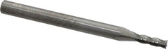 RobbJack - 5/64", 1/4" LOC, 1/8" Shank Diam, 1-1/2" OAL, 4 Flute, Solid Carbide Square End Mill - Single End, Uncoated, Spiral Flute, 30° Helix, Centercutting, Right Hand Cut, Right Hand Flute, Series NR-404 - Benchmark Tooling
