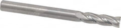RobbJack - 3/16", 5/8" LOC, 3/16" Shank Diam, 2" OAL, 4 Flute, Solid Carbide Square End Mill - Single End, Uncoated, Spiral Flute, 30° Helix, Centercutting, Right Hand Cut, Right Hand Flute, Series NR-404 - Benchmark Tooling