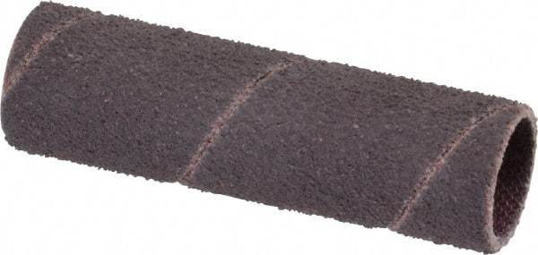 Made in USA - 80 Grit Aluminum Oxide Coated Spiral Band - 1/2" Diam x 2" Wide, Medium Grade - Benchmark Tooling