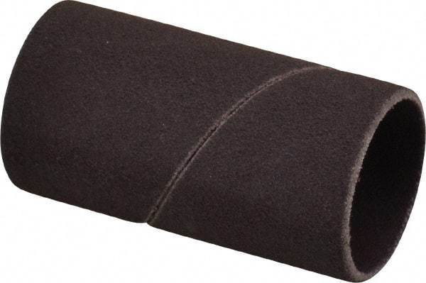 Made in USA - 120 Grit Aluminum Oxide Coated Spiral Band - 1" Diam x 2" Wide, Fine Grade - Benchmark Tooling