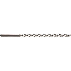 Extra Length Drill Bit: 0.374″ Dia, 130 °, Cobalt Bright Finish, 6.895″ Flute Length, Parabolic Flute, Straight-Cylindrical Shank, Series A976