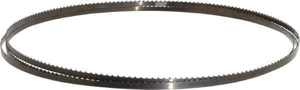 Disston - 6 TPI, 7' 9-1/2" Long x 1/4" Wide x 0.025" Thick, Welded Band Saw Blade - Carbon Steel, Toothed Edge, Raker Tooth Set, Flexible Back, Contour Cutting - Benchmark Tooling
