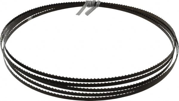 Disston - 6 TPI, 12' 6" Long x 1/4" Wide x 0.025" Thick, Welded Band Saw Blade - Carbon Steel, Toothed Edge, Raker Tooth Set, Flexible Back, Contour Cutting - Benchmark Tooling