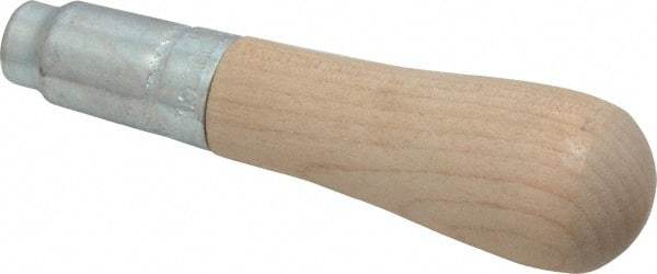 Lutz - 4-1/2" Long x 1-7/32" Diam File Handle - 11/64" Bore, 2" Deep, for Use with 6, 7 & 8" Files - Benchmark Tooling