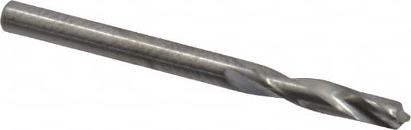 M.A. Ford - 5/32" 118° Spiral Flute Solid Carbide Screw Machine Drill Bit - Bright Finish, Right Hand Cut, 3/4" Flute Length, 2" OAL, Faceted Point, Straight Shank - Benchmark Tooling
