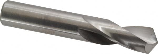 M.A. Ford - 31/64" 118° Spiral Flute Solid Carbide Screw Machine Drill Bit - Bright Finish, Right Hand Cut, 1-1/4" Flute Length, 3" OAL, Faceted Point, Straight Shank - Benchmark Tooling