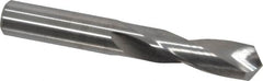 M.A. Ford - 0.348" 118° Spiral Flute Solid Carbide Screw Machine Drill Bit - Bright Finish, Right Hand Cut, 1-1/4" Flute Length, 2-1/2" OAL, Faceted Point, Straight Shank - Benchmark Tooling