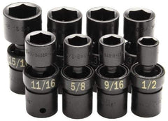 SK - 1/2" Drive 5/8" Standard Universal Impact Socket - 6 Points, 2-51/64" OAL - Benchmark Tooling