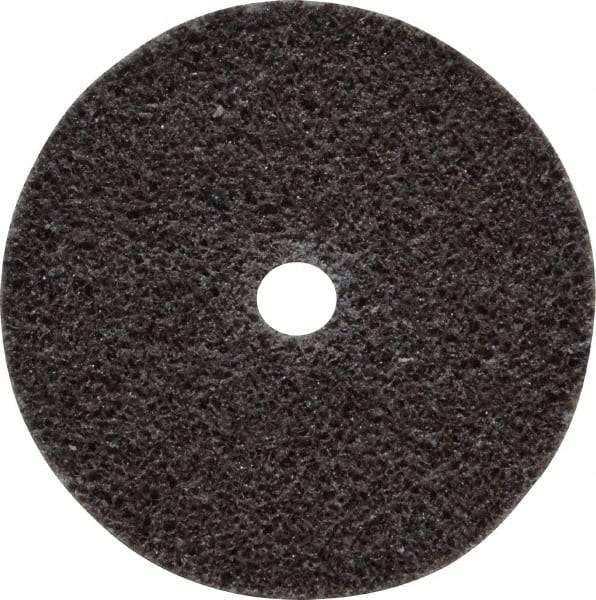 3M - 2" Diam, 1/4" Face Width, 1/4" Center Hole, Medium Grade, Aluminum Oxide Deburring Wheel - Unitized, Hard Density 7 Grade, 22,100 RPM - Benchmark Tooling